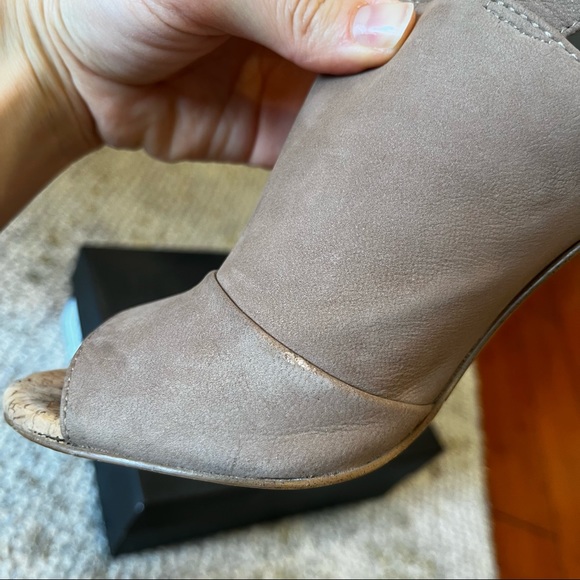 BCBG Loriah Taupe Cork Heel Sandal - Picture 11 of 14